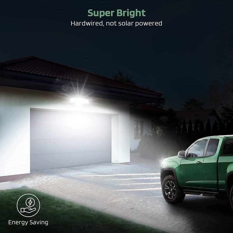 GLORIOUS-LITE LED Security Lights Motion Sensor Outdoor Lights, 35W 3500LM Hardwired Led Flood Light Outdoor with 3 Adjustable Head, 5500K, IP65 Waterproof for Porch Garage Yard(Not Solar) Home & Garden > Lighting > Flood & Spot Lights GLORIOUS-LITE   