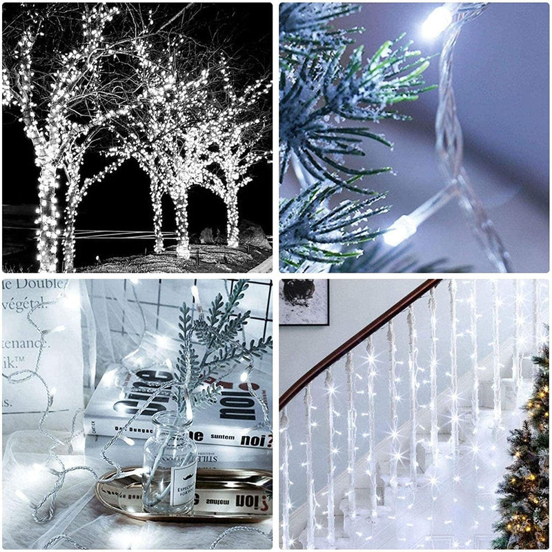 Goodlights 33Ft 100 LED String Lights Indoor Outdoor, Waterproof Twinkle Fairy String Lights Plug In, 8 Lighting Modes White Christmas Lights for Bedroom, Xmas Tree, Garden, Wedding Party Decoration Home & Garden > Lighting > Light Ropes & Strings GoodLights   