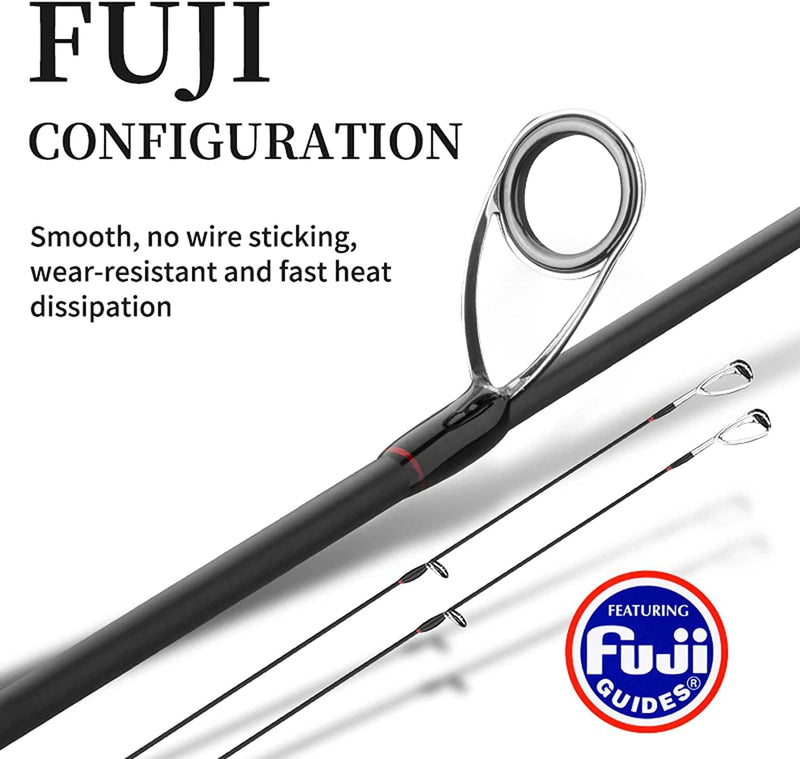 GOOFISH® Solid Nano Blank Series，Lightweight Ultra Light Fishing Rod,6.0'(180Cm) Fuji Setting Two Tip Action Trout Bass Spinning Rods Sporting Goods > Outdoor Recreation > Fishing > Fishing Rods GOOFISH   