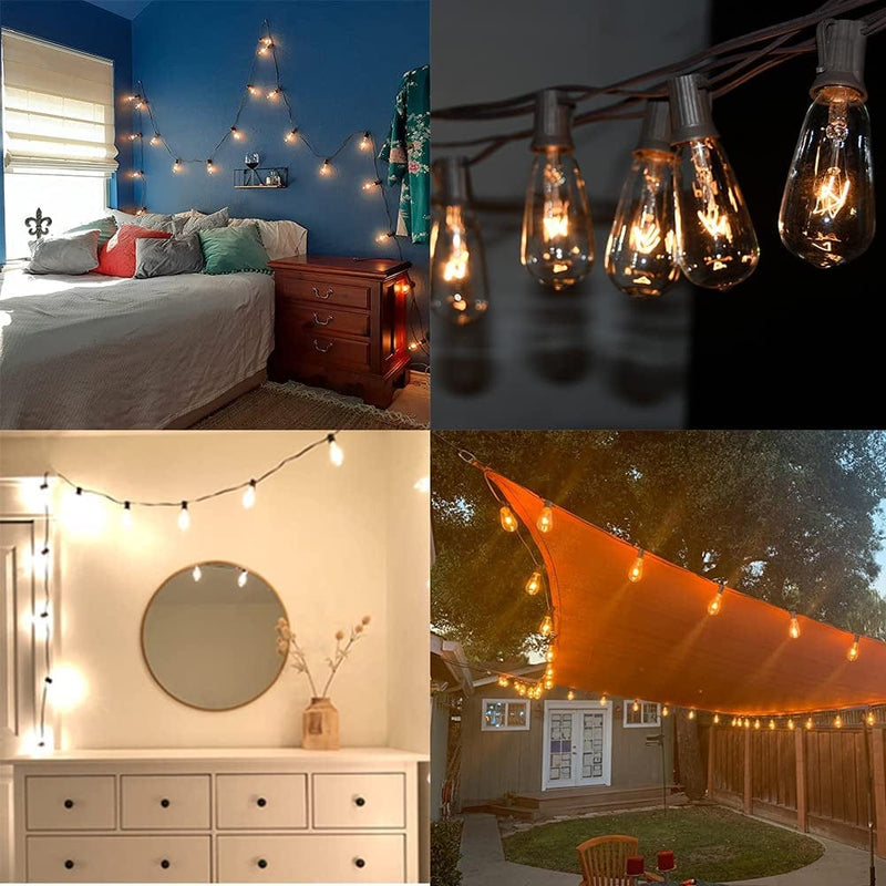 GOOTHY ST40 Edison Replacement Bulbs, C9/E17 Intremediate Screw Base Clear Glass Light Bulbs UL Listed for ST40 Outdoor Patio String Lights, 7W Vintage Outdoor Decoration Bulbs, Warm White-10 Pack Home & Garden > Lighting > Light Ropes & Strings Goothy   