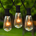 GOOTHY ST40 Edison Replacement Bulbs, C9/E17 Intremediate Screw Base Clear Glass Light Bulbs UL Listed for ST40 Outdoor Patio String Lights, 7W Vintage Outdoor Decoration Bulbs, Warm White-10 Pack Home & Garden > Lighting > Light Ropes & Strings Goothy 45FT-Black 45Ft 