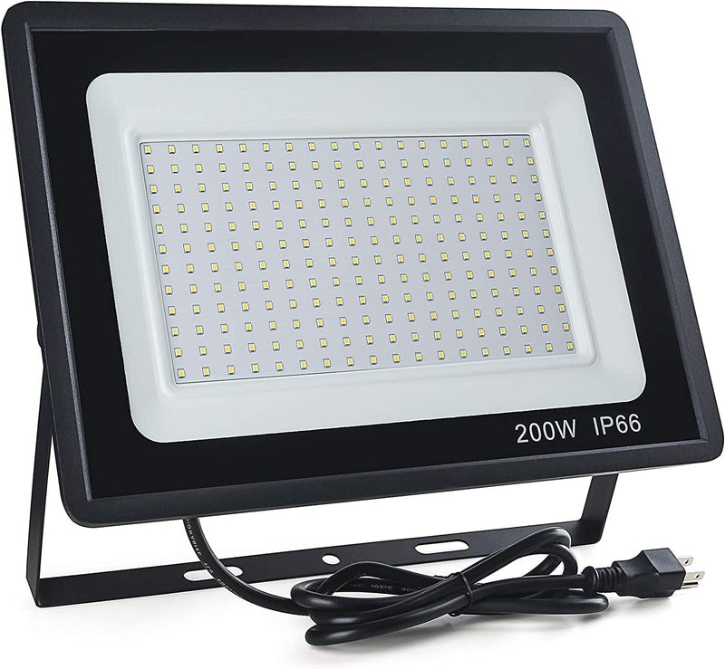 Gopretty 200W LED Flood Light, 6000K Daylight White 24,000Lm Super Bright, Waterproof IP66 with Plug, Work Light for Parking Lot, Playground, Court, Yard Home & Garden > Lighting > Flood & Spot Lights Gopretty 200w  