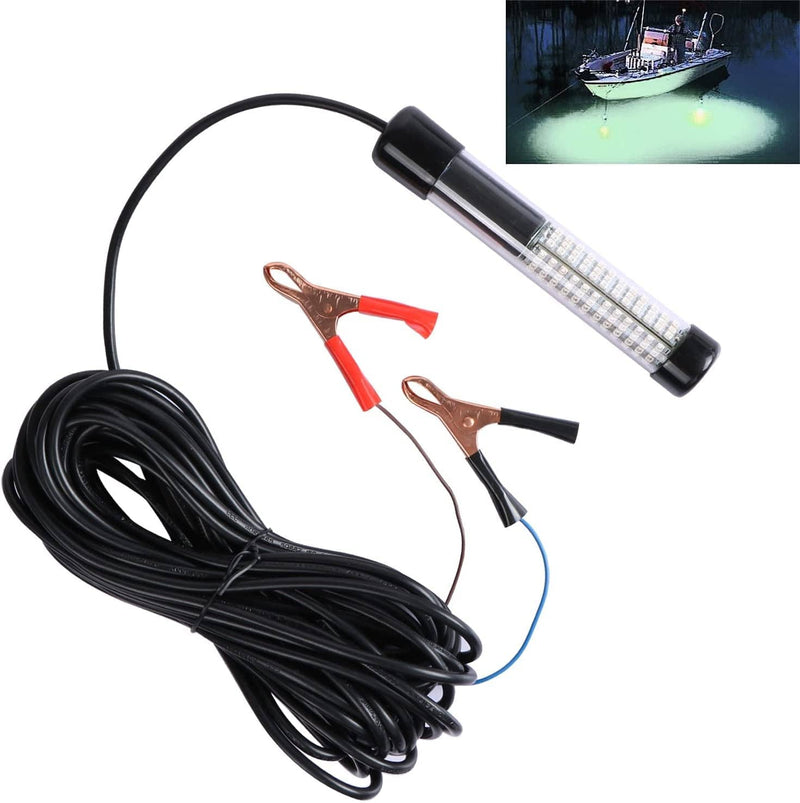Goture 12V 10.8W 180 Leds Submersible Fishing Light with 5M/12M Cord – White, Blue, Green