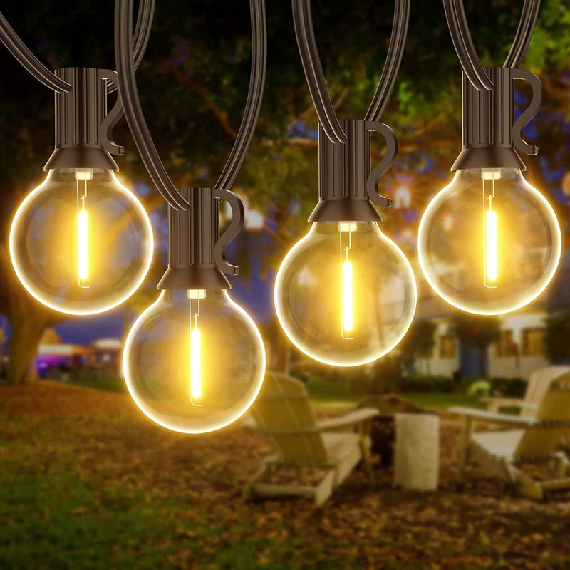 GPATIO 60FT Outdoor String Lights, Waterproof Patio Lights with 32 Dimmable Hanging Lights Globe G40 Bulbs, 2700K Shatterproof Connectable for Backyard Gazebo Porch Garden Commerical outside Decor Home & Garden > Lighting > Light Ropes & Strings GPATIO G40-2700K 150FT 