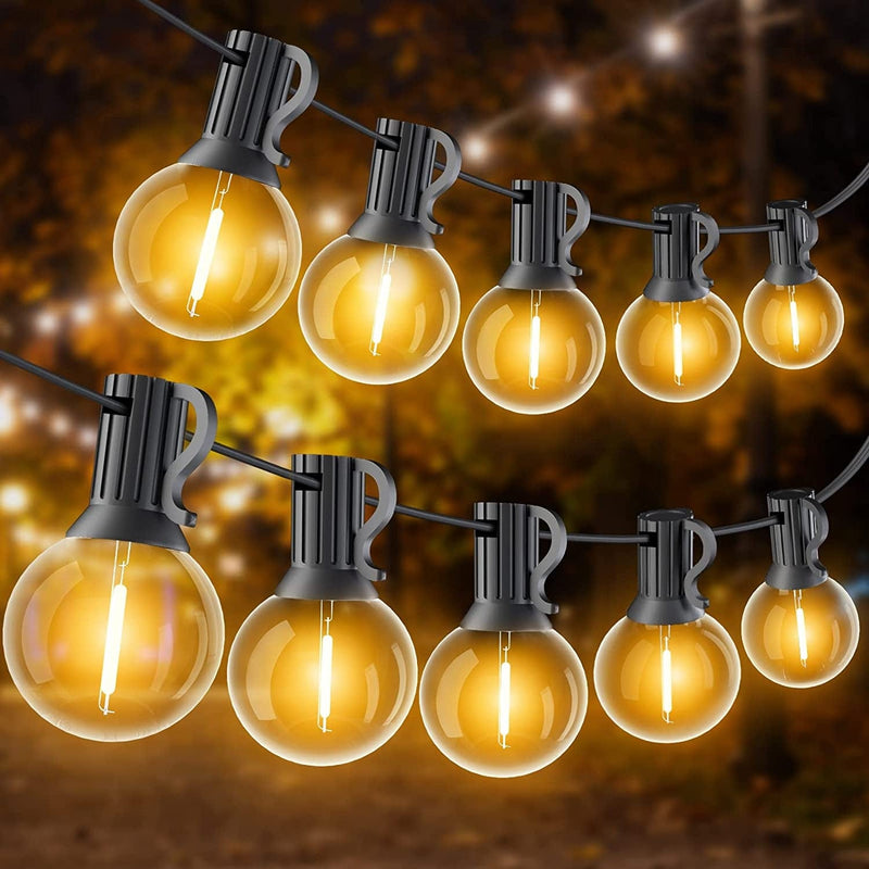 GPATIO 60FT Outdoor String Lights, Waterproof Patio Lights with 32 Dimmable Hanging Lights Globe G40 Bulbs, 2700K Shatterproof Connectable for Backyard Gazebo Porch Garden Commerical outside Decor Home & Garden > Lighting > Light Ropes & Strings GPATIO G40-2700K 120FT 