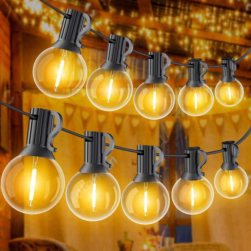 GPATIO 60FT Outdoor String Lights, Waterproof Patio Lights with 32 Dimmable Hanging Lights Globe G40 Bulbs, 2700K Shatterproof Connectable for Backyard Gazebo Porch Garden Commerical outside Decor Home & Garden > Lighting > Light Ropes & Strings GPATIO G40-2700K 60FT 