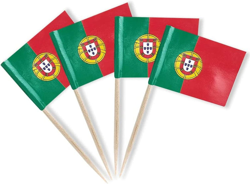 Greece Flag Greek Small Toothpick Mini Stick Flags Decorations (100 Pcs) Home & Garden > Decor > Seasonal & Holiday Decorations Mflagperft Portugal  