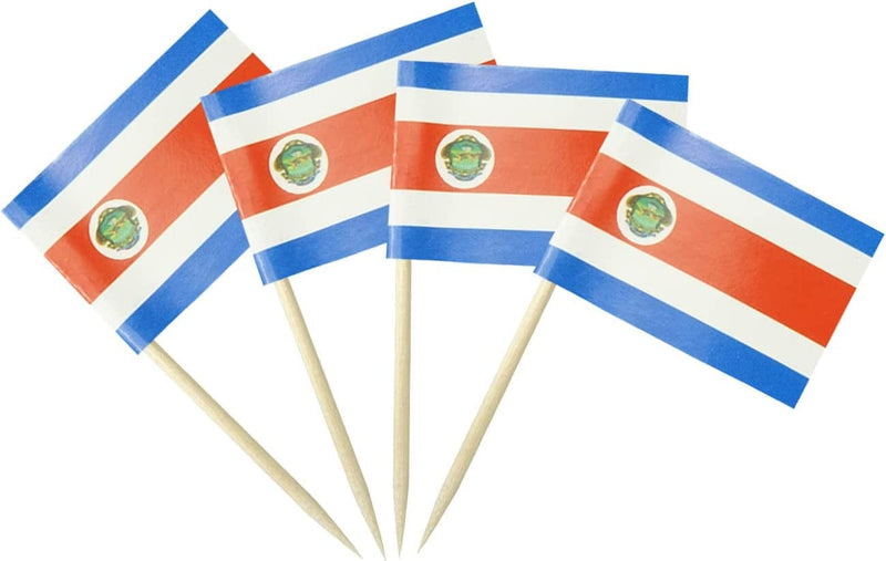 Greece Flag Greek Small Toothpick Mini Stick Flags Decorations (100 Pcs) Home & Garden > Decor > Seasonal & Holiday Decorations Mflagperft Costa Rica  