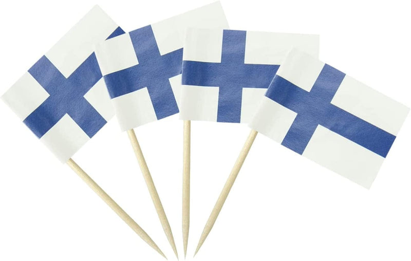 Greece Flag Greek Small Toothpick Mini Stick Flags Decorations (100 Pcs) Home & Garden > Decor > Seasonal & Holiday Decorations Mflagperft Finland  