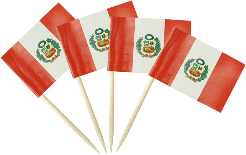 Greece Flag Greek Small Toothpick Mini Stick Flags Decorations (100 Pcs) Home & Garden > Decor > Seasonal & Holiday Decorations Mflagperft Peru  