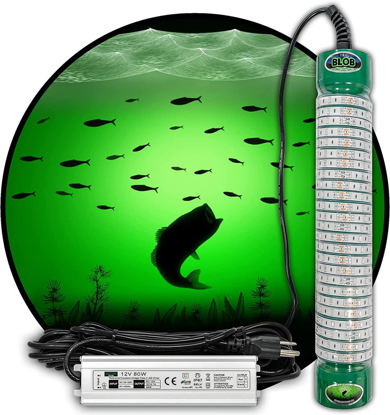 Green Blob Outdoors New Underwater Fishing Light LED for Docks 7500 or 15000 Lumen with 110 Volt AC 30Ft or 50Ft Power Cord, Crappie, Snook, Fish Attractor, Made in Texas Home & Garden > Pool & Spa > Pool & Spa Accessories Green Blob Outdoors 30ft Cord 7500 
