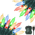 Green Convenience Christmas Lights 33Ft 100 LED Battery String Lights with Timer Memory Function USB or Battery Powered Waterproof String Lights for Indoor Outdoor Decoration (White) Home & Garden > Lighting > Light Ropes & Strings HU BEI LUCKY STAR LIGHTS CO LTD Multicolor  