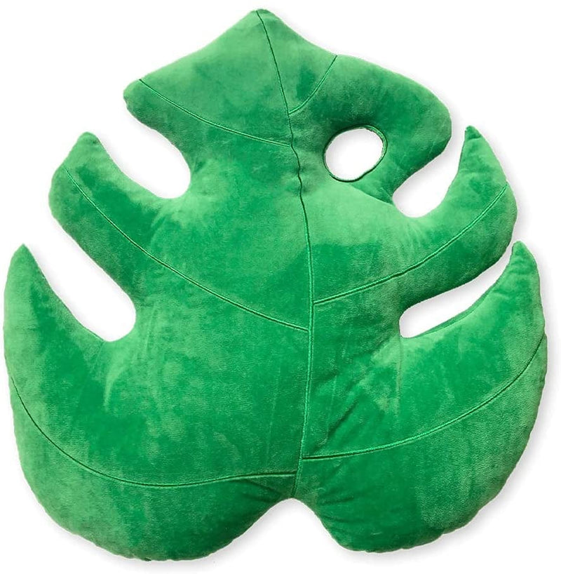 Green Philosophy Co. Plush Monstera Deliciosa Mossy Earth Leaf Shaped Throw Pillows for Couch Sofa Living Room Home Decor Gift for Plant Lovers and Friends Leaves Decoration Cushion Bedroom Home & Garden > Decor > Seasonal & Holiday Decorations Green Philosophy Co. Monstera Deliciosa  