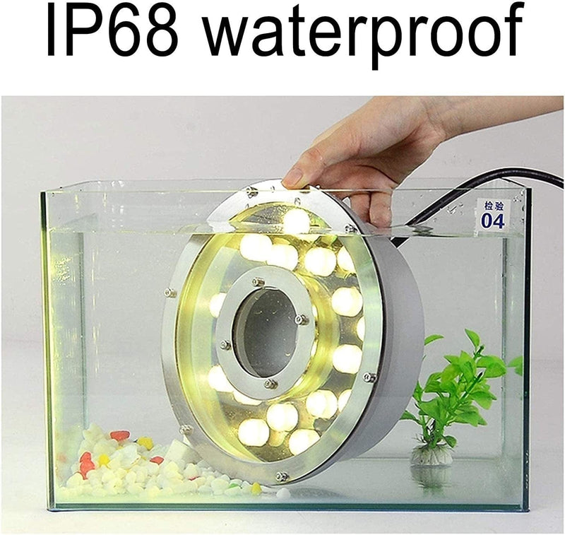 GUODDM 2PCS Submersible LED Pool Lights - Waterproof Underwater Light, RGB Color Change with RF Remote Control LED Ring Fountain Underwater Light, IP68 Waterproof Middle Hole Pond Underwater Lights Home & Garden > Pool & Spa > Pool & Spa Accessories GUODDM   