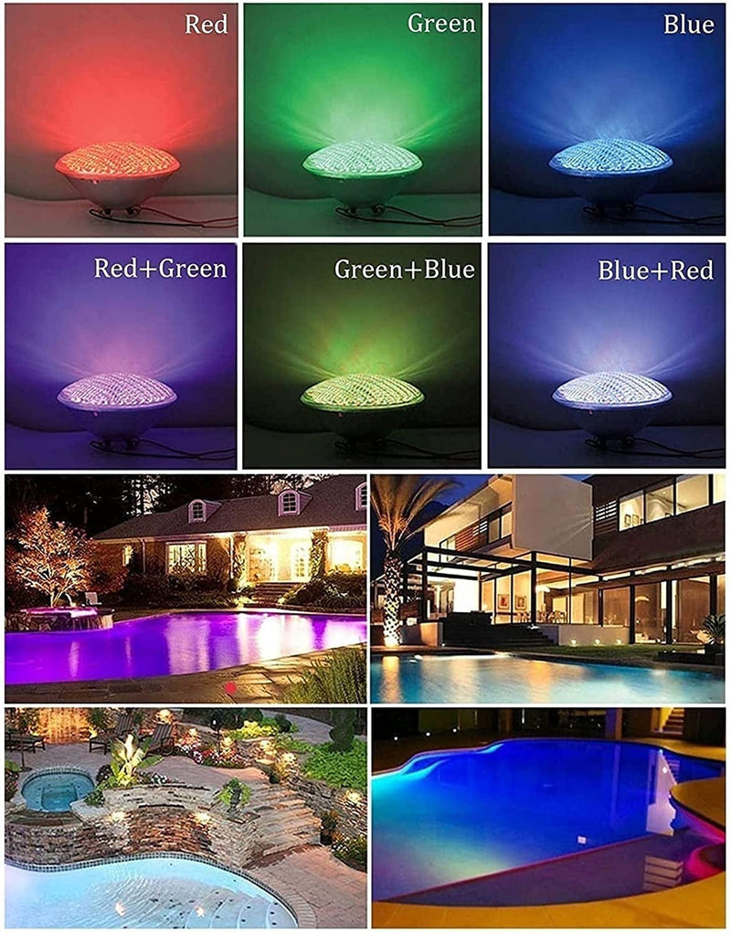 GUODDM LED Swimming Pool Underwater Light - Submersible LED Fountain Light, Led Pool Spotlight PAR56 Stainless Steel Material 12V AC IP68 Recessed Underwater Light for Swimming Pool 100% Waterproof Home & Garden > Pool & Spa > Pool & Spa Accessories GUODDM   
