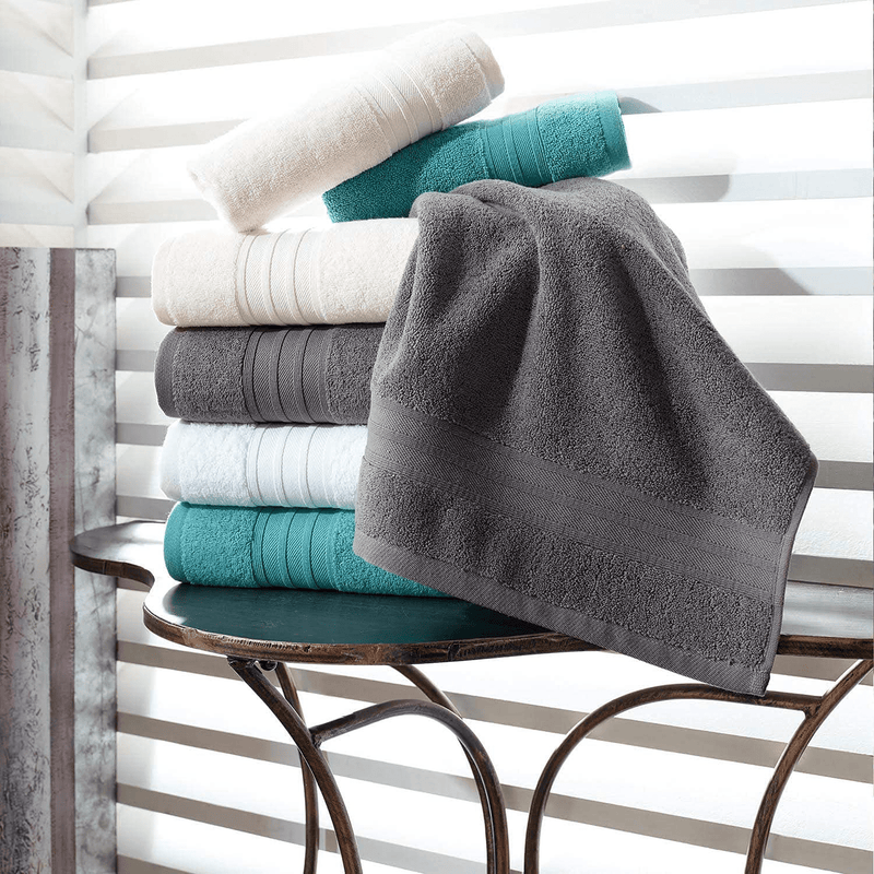 Hammam Linen Cool Grey Bath Towels 4-Pack - 27x54 Soft and Absorbent, Premium Quality Perfect for Daily Use 100% Cotton Towel Home & Garden > Linens & Bedding > Towels Hammam Linen   