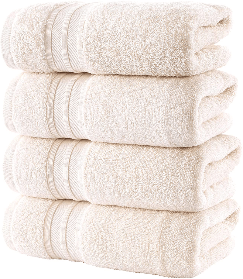 Hammam Linen Cool Grey Bath Towels 4-Pack - 27x54 Soft and Absorbent, Premium Quality Perfect for Daily Use 100% Cotton Towel Home & Garden > Linens & Bedding > Towels Hammam Linen Sea Salt 16"x30" Towel, 4 Pieces 