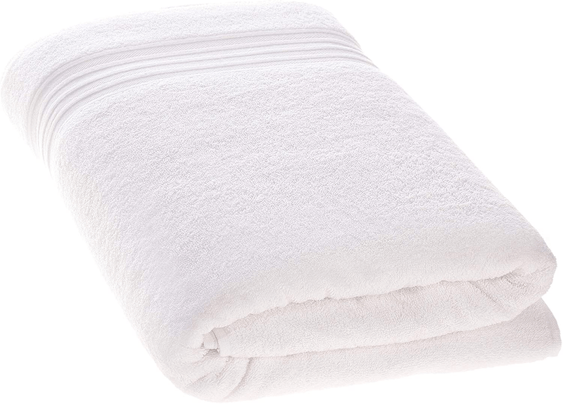 Hammam Linen Cool Grey Bath Towels 4-Pack - 27x54 Soft and Absorbent, Premium Quality Perfect for Daily Use 100% Cotton Towel Home & Garden > Linens & Bedding > Towels Hammam Linen White 35" x 70" Jumbo Large Towels 
