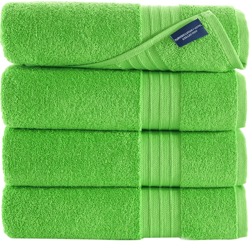 Hammam Linen Cool Grey Bath Towels 4-Pack - 27x54 Soft and Absorbent, Premium Quality Perfect for Daily Use 100% Cotton Towel Home & Garden > Linens & Bedding > Towels Hammam Linen Green 27"x54" Towel, 4-Pack 