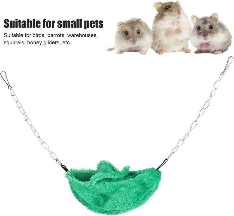 Hamster Hammock Bed, Pet Swing Cage, Hanging Swing Bed, for Hamsters Pet Accessories Pet Bed Birds(Green) Animals & Pet Supplies > Pet Supplies > Bird Supplies > Bird Cages & Stands BUUA   