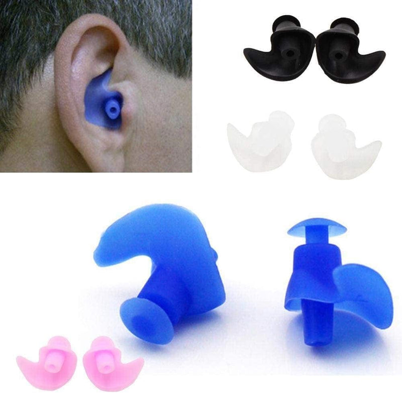 HAOZHAO 1 Pair Silicone Swimming Earplugs Waterproof Soft Ear Plugs Anti-Noise Dust-Proof Diving Water Sports Swimming Accessories (Color : Random) Sporting Goods > Outdoor Recreation > Boating & Water Sports > Swimming HAOZHAO   
