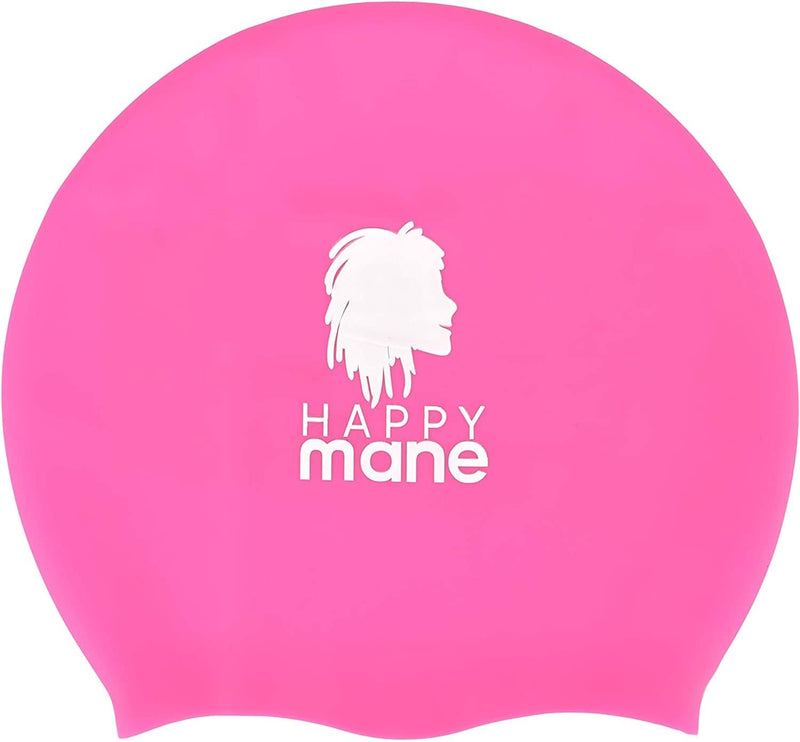 Happy Mane Silicone Swim Cap for Braids and Dreadlocks - Keeps Your Hair Dry While Swimming and Bathing Long Hair, Extensions, and Curly Hair - Large Shower Cap for Women, Teenager, Kids Sporting Goods > Outdoor Recreation > Boating & Water Sports > Swimming > Swim Caps Happy Mane   