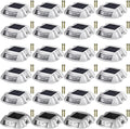 Happybuy Driveway Lights 12-Pack Solar Driveway Lights Bright White with Screws Solar Deck Lights Outdoor Waterproof Wireless Dock Lights 6 Leds for Path Warning Garden Walkway Sidewalk Steps Home & Garden > Pool & Spa > Pool & Spa Accessories Happybuy White 24-Pack 