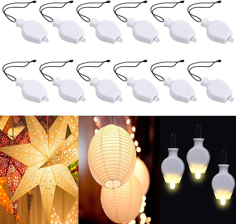 HAUSPROFI LED Lantern Lights, 12Pcs Battery Powered Small LED Lights,Long Running Time Mini Lights for Paper Lantern Crafts Party Wedding Floral Festival Decoration, Warm White Home & Garden > Pool & Spa > Pool & Spa Accessories HAUSPROFI   