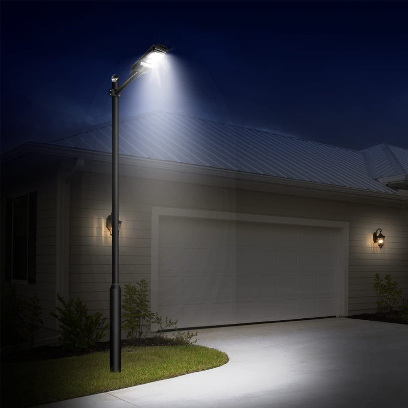 HCOOR 100W Solar Street Light Outdoor with Motion Sensor 6000Mah 6500K Daylight LED Solar Security Flood Lamp Auto On/Off Dusk to Dawn with Remote Control for Front Door, Yard, Gazebo, Barton Home & Garden > Lighting > Lamps HCOOR   