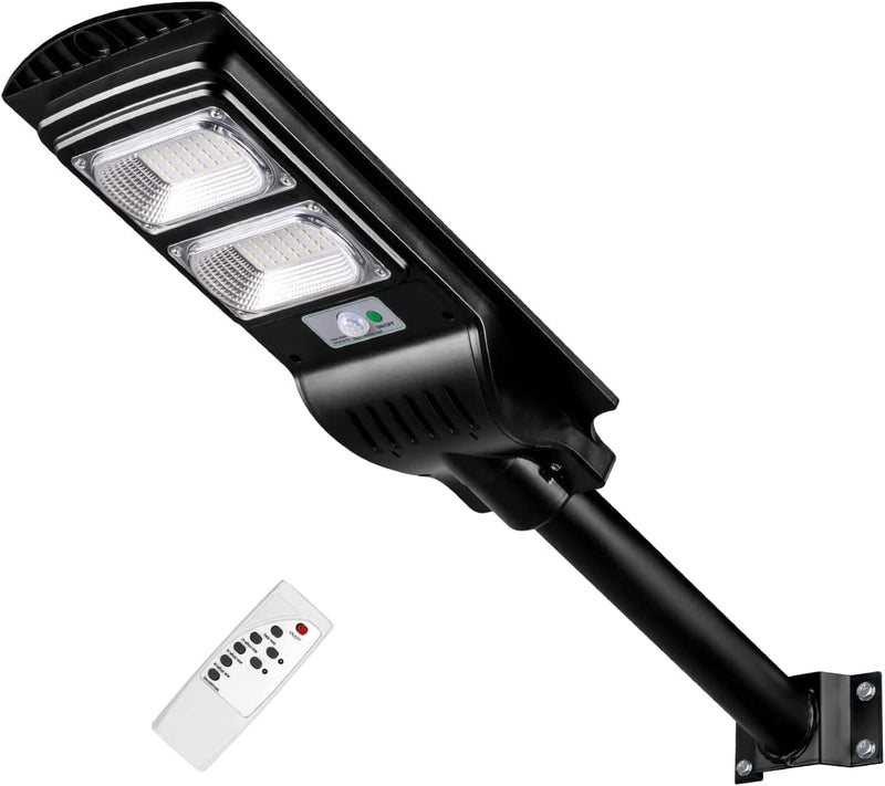 HCOOR 100W Solar Street Light Outdoor with Motion Sensor 6000Mah 6500K Daylight LED Solar Security Flood Lamp Auto On/Off Dusk to Dawn with Remote Control for Front Door, Yard, Gazebo, Barton Home & Garden > Lighting > Lamps HCOOR 200.0 Watts  