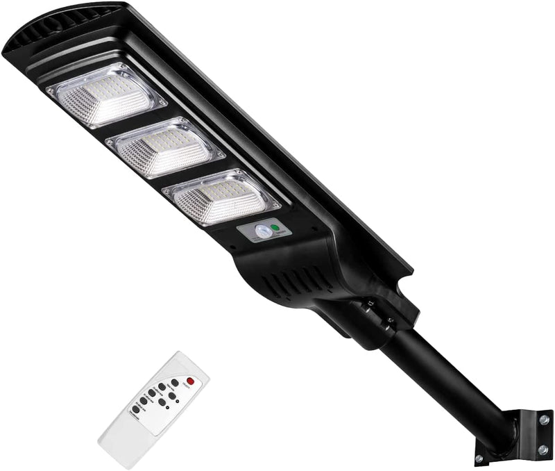 HCOOR 100W Solar Street Light Outdoor with Motion Sensor 6000Mah 6500K Daylight LED Solar Security Flood Lamp Auto On/Off Dusk to Dawn with Remote Control for Front Door, Yard, Gazebo, Barton Home & Garden > Lighting > Lamps HCOOR 300.0 Watts  