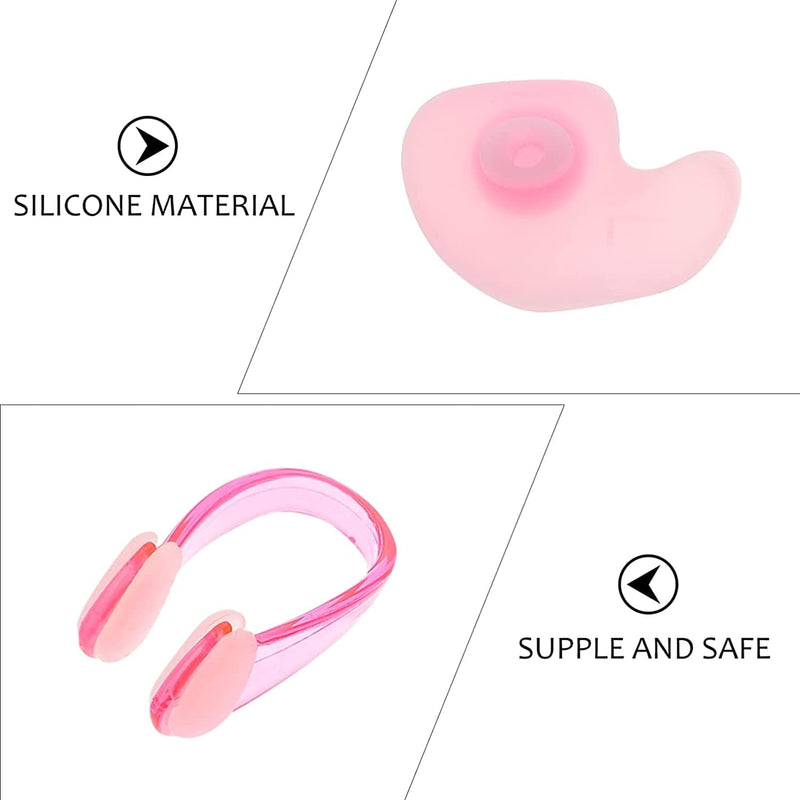 Healifty Swim Earplugs Nose Waterproof Ear Protector Silicone Nose Clip Surfing Nose Plug Waterproof Swimming Nose Clip Clips Sets Swimming Sporting Goods > Outdoor Recreation > Boating & Water Sports > Swimming Healifty   
