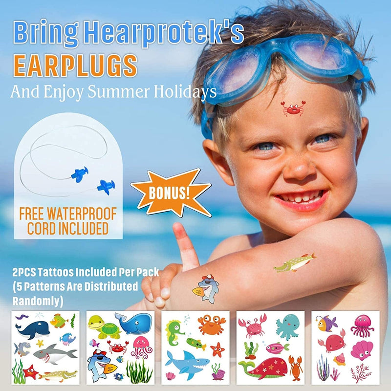 Hearprotek 2 Pairs Swimming Ear Plugs for Kids, Soft Silicone Reusable Water Earplugs for Kids Swimming Bathing and Other Water Sports (Blue) Sporting Goods > Outdoor Recreation > Boating & Water Sports > Swimming Hearprotek   