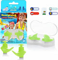 Hearprotek 2 Pairs Swimming Ear Plugs for Kids, Soft Silicone Reusable Water Earplugs for Kids Swimming Bathing and Other Water Sports (Blue) Sporting Goods > Outdoor Recreation > Boating & Water Sports > Swimming Hearprotek Size: Kids 6+ (Green)  