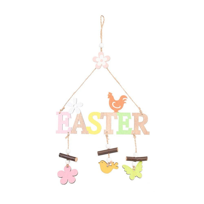 Hello Spring Easter Letter Wooden Hanging Pendant Home Party Festival Decoration Home & Garden > Decor > Seasonal & Holiday Decorations Yesbay Pendant Easter  