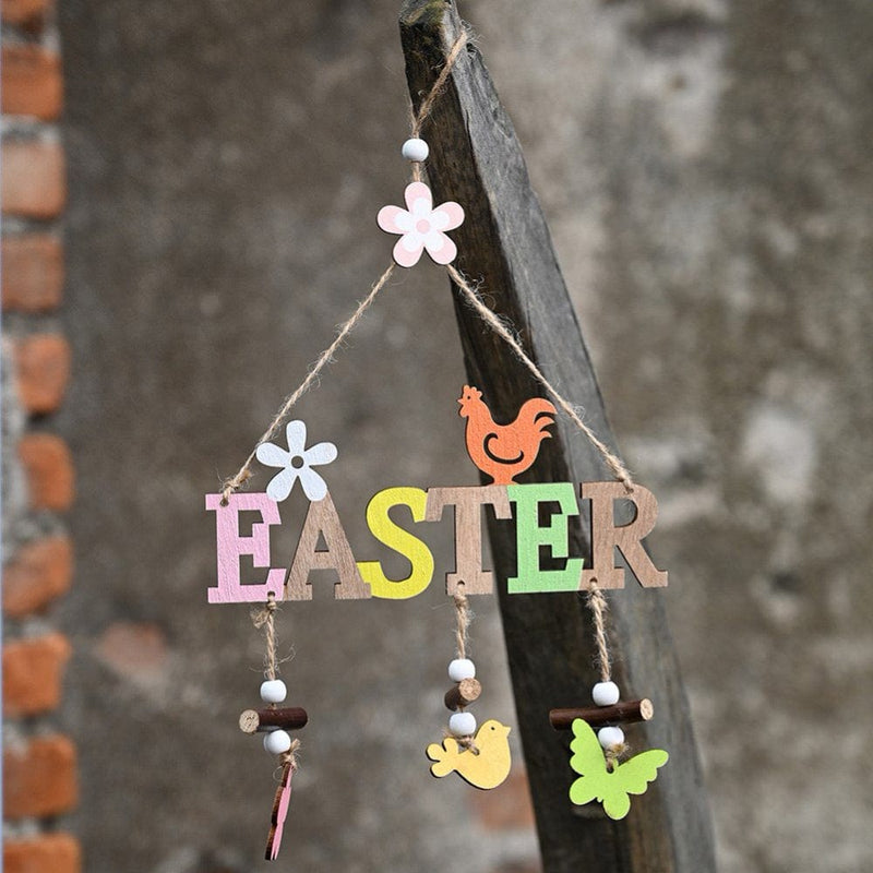 Hello Spring Easter Letter Wooden Hanging Pendant Home Party Festival Decoration Home & Garden > Decor > Seasonal & Holiday Decorations Yesbay   