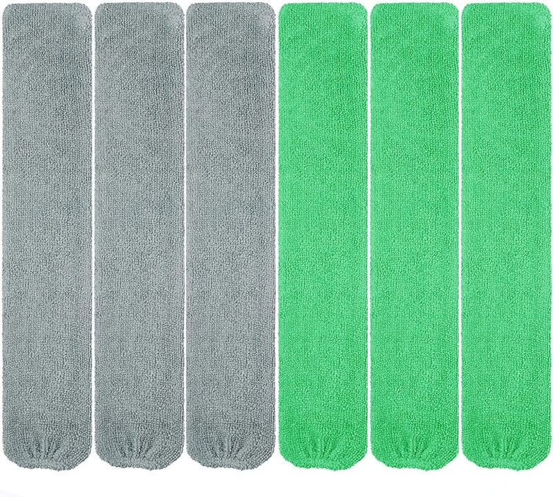 HEOATH Appliance Duster Refills, Reusable Microfiber Cloth 6-Pack (3Gray+3Green)