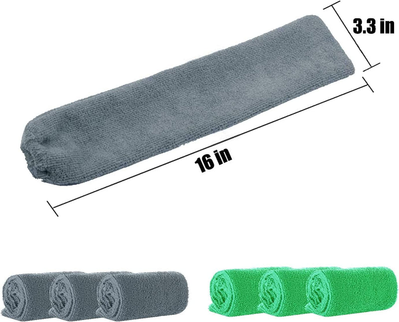 HEOATH Appliance Duster Refills, Reusable Microfiber Cloth 6-Pack (3Gray+3Green)