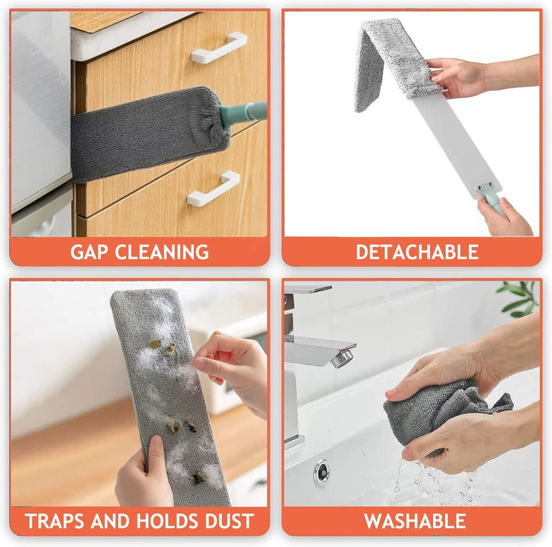 HEOATH Appliance Duster Refills, Reusable Microfiber Cloth 6-Pack (3Gray+3Green) Home & Garden > Household Supplies > Household Cleaning Supplies HEOATH   