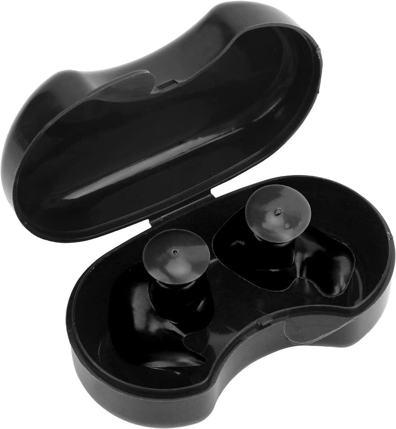 HERCHR Swimming Ear Plugs with Storage Box,Universal Silicone Waterproof Spiral Earplug for Children Adults Swimming Sporting Goods > Outdoor Recreation > Boating & Water Sports > Swimming HERCHR Black  