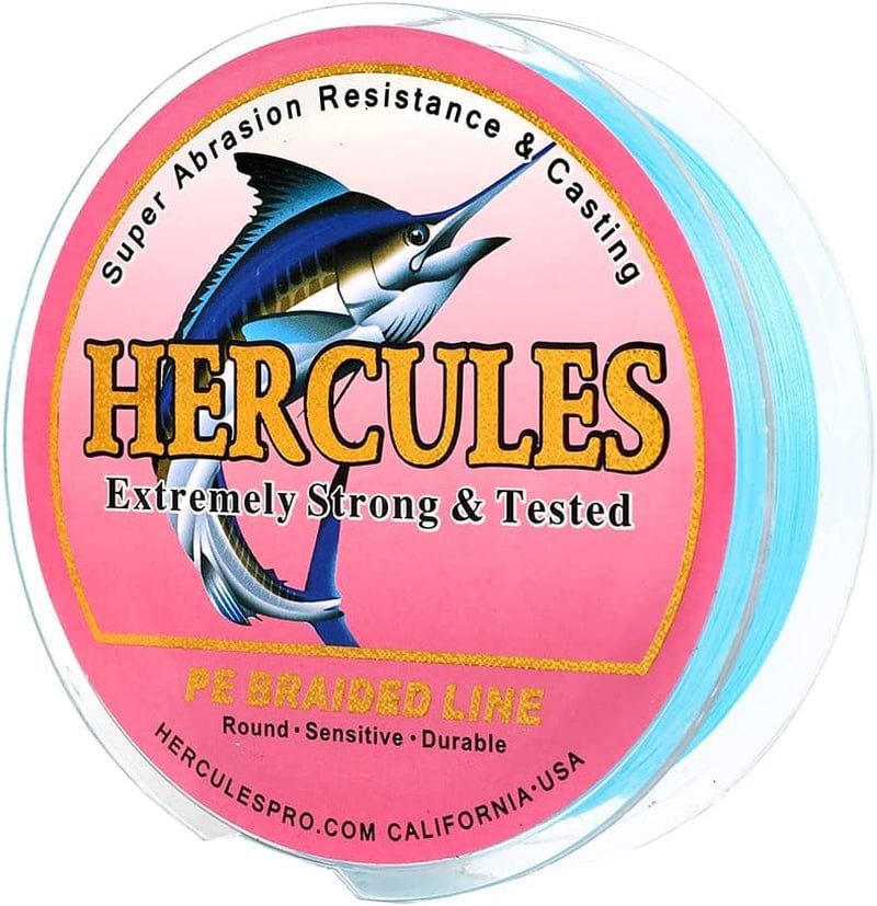 HERCULES Braided Fishing Line for Her, Abrasion Resistant Braid Fishing Line Saltwater and Freshwater, 8 Strands Super Cast Braid Fishing Line Sporting Goods > Outdoor Recreation > Fishing > Fishing Lines & Leaders Herculespro.com Blue 90lb/0.50mm/300m 328yds/8 STRANDS 