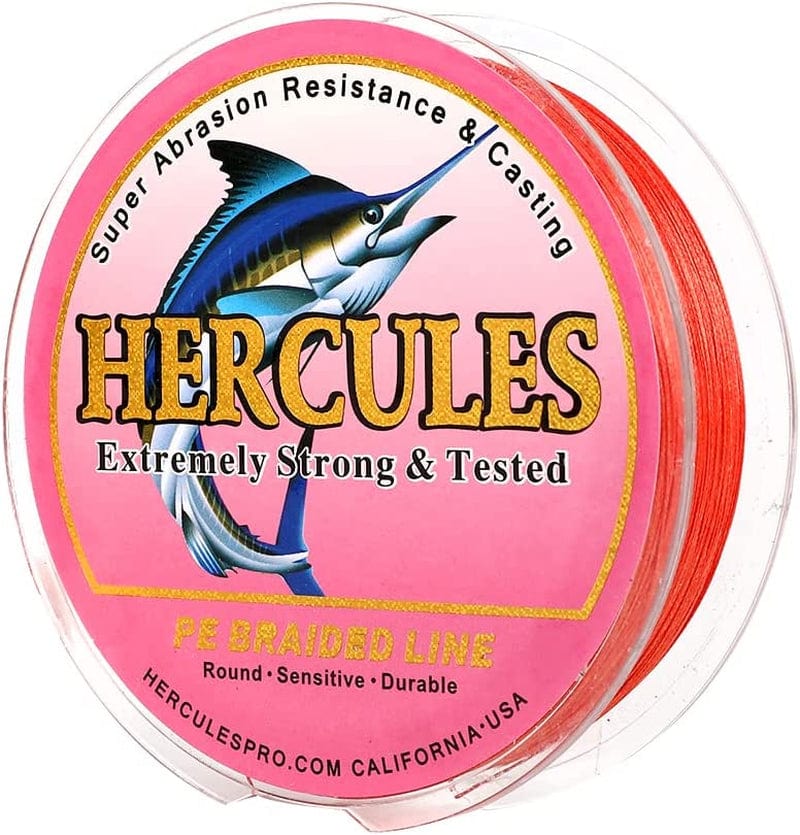 HERCULES Braided Fishing Line for Her, Abrasion Resistant Braid Fishing Line Saltwater and Freshwater, 8 Strands Super Cast Braid Fishing Line Sporting Goods > Outdoor Recreation > Fishing > Fishing Lines & Leaders Herculespro.com Red 60lb/0.40mm/300m 328yds/8 STRANDS 