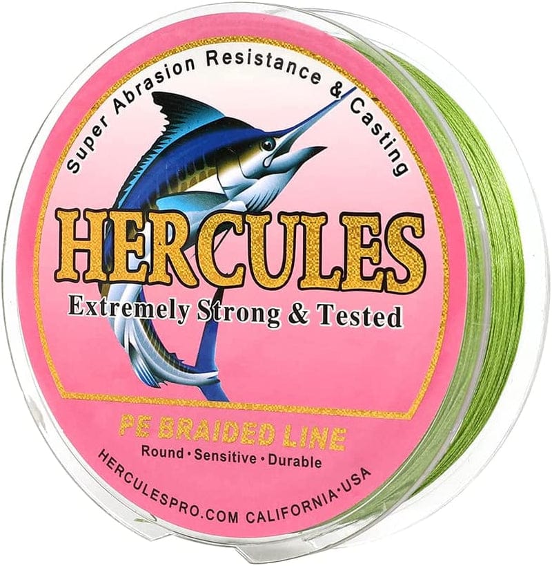 HERCULES Braided Fishing Line for Her, Abrasion Resistant Braid Fishing Line Saltwater and Freshwater, 8 Strands Super Cast Braid Fishing Line Sporting Goods > Outdoor Recreation > Fishing > Fishing Lines & Leaders Herculespro.com Army Green 120lb/0.58mm/100m 109yds/8 STRANDS 