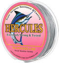 HERCULES Braided Fishing Line for Her, Abrasion Resistant Braid Fishing Line Saltwater and Freshwater, 8 Strands Super Cast Braid Fishing Line Sporting Goods > Outdoor Recreation > Fishing > Fishing Lines & Leaders Herculespro.com Gray 250lb/1.00mm/100m 109yds/8 STRANDS 