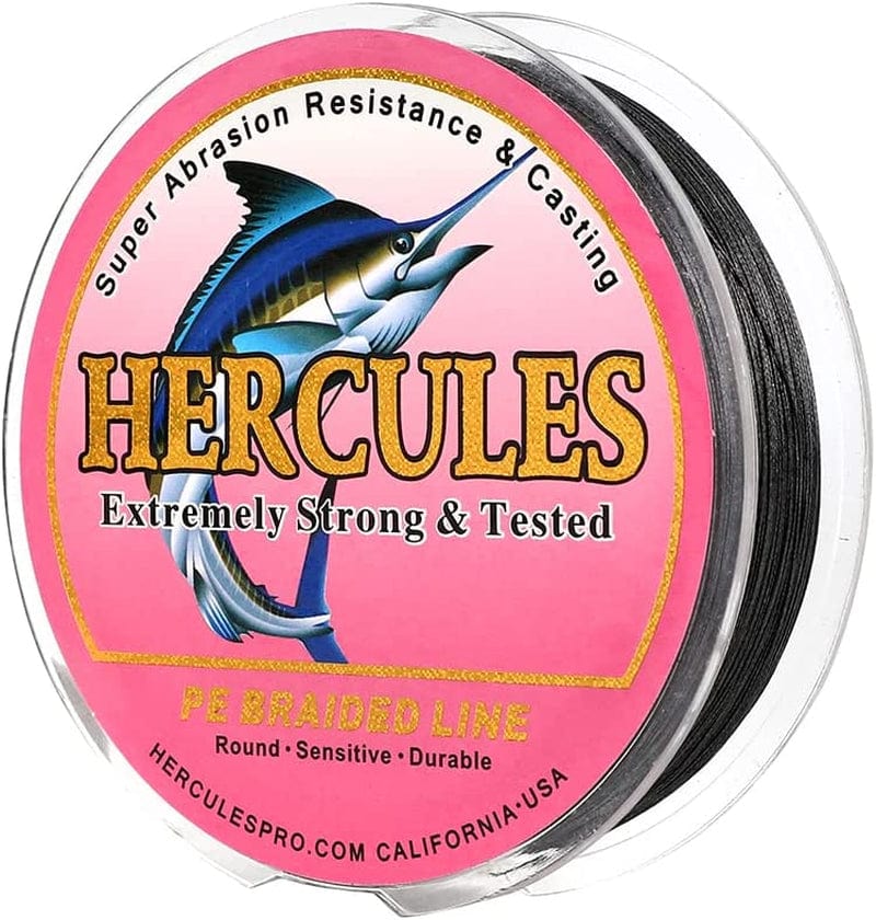HERCULES Braided Fishing Line for Her, Abrasion Resistant Braid Fishing Line Saltwater and Freshwater, 8 Strands Super Cast Braid Fishing Line Sporting Goods > Outdoor Recreation > Fishing > Fishing Lines & Leaders Herculespro.com Black 250lb/1.00mm/100m 109yds/8 STRANDS 