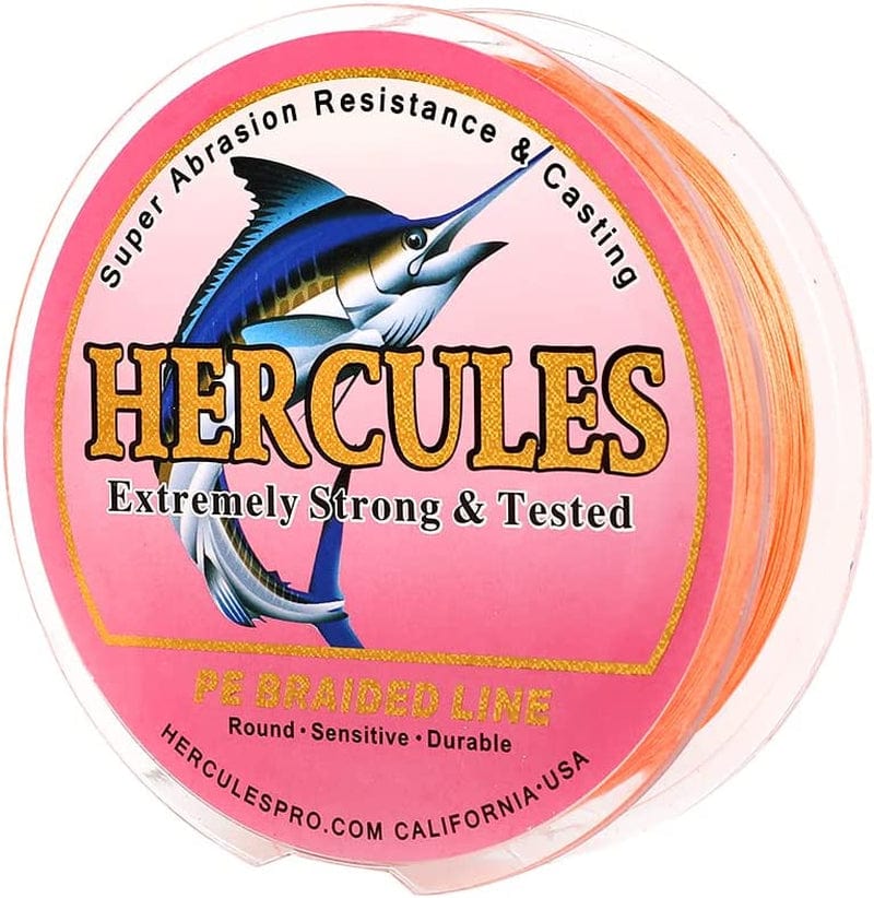 HERCULES Braided Fishing Line for Her, Abrasion Resistant Braid Fishing Line Saltwater and Freshwater, 8 Strands Super Cast Braid Fishing Line Sporting Goods > Outdoor Recreation > Fishing > Fishing Lines & Leaders Herculespro.com Orange 250lb/1.00mm/500m 547yds/8 STRANDS 