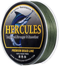 HERCULES Braided Fishing Line, Not Fade, 109-2187 Yards PE Lines, 8 Strands Multifilament Fish Line, 10Lb - 120Lb Test for Saltwater and Freshwater, Abrasion Resistant Sporting Goods > Outdoor Recreation > Fishing > Fishing Lines & Leaders Herculespro.com Green 10lb (4.5kg)-0.12mm-109Yds (100m)-8S 