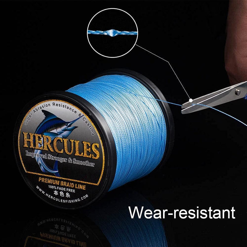 HERCULES Braided Fishing Line, Not Fade, 109-2187 Yards PE Lines, 8 Strands Multifilament Fish Line, 10Lb - 120Lb Test for Saltwater and Freshwater, Abrasion Resistant Sporting Goods > Outdoor Recreation > Fishing > Fishing Lines & Leaders Herculespro.com   