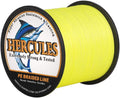 HERCULES Cost-Effective Super Cast 8 Strands Braided Fishing Line 10LB to 300LB Test for Salt-Water,109/328/547/1094 Yards(100M/300M/500M/1000M),Diam.#0.12Mm-1.2Mm,Hi-Grade Performance,Variety Colors Sporting Goods > Outdoor Recreation > Fishing > Fishing Lines & Leaders Herculespro.com Fluorescent Yellow 200LB-0.75MM-328YDS(300M)-8 STRANDS 