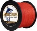 HERCULES Cost-Effective Super Cast 8 Strands Braided Fishing Line 10LB to 300LB Test for Salt-Water,109/328/547/1094 Yards(100M/300M/500M/1000M),Diam.#0.12Mm-1.2Mm,Hi-Grade Performance,Variety Colors Sporting Goods > Outdoor Recreation > Fishing > Fishing Lines & Leaders Herculespro.com Red 120LB-0.58MM-328YDS(300M)-8 STRANDS 
